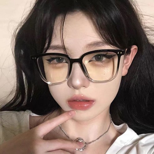 슈비코 긱시크안경 블루라이트 차단 안경 사각 뿔테 남자 여자 패션