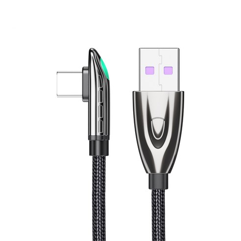 Essager 90도고급형 C타입 to USB 퀵차지 고속충전 케이블, 2m, B 8핀아이폰(업그레이드정품), 1개
