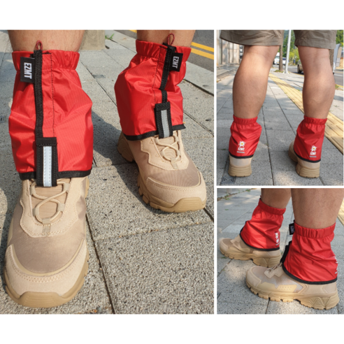 4계절 사용 가능한 방풍, 방수 기능을 갖춘 이지엠티 숏스패츠 뱀 각반 게이터 신발 커버