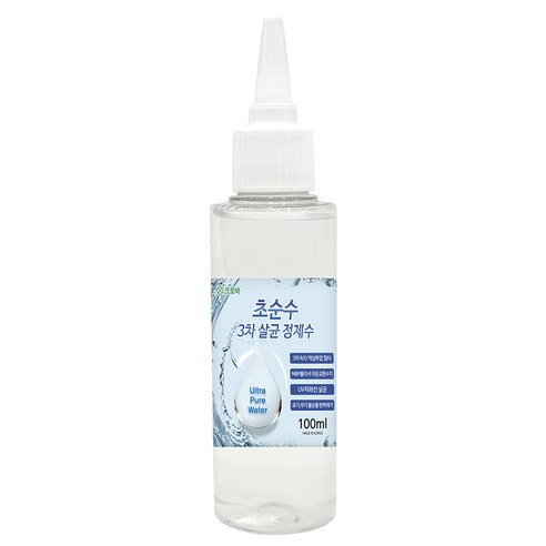 크로바 초순수 3차 살균 정제수 100ml (10개 묶음) – 반도체, UV 살균, 지게차 배터리, 가습기, 의료용 및 산업용 멸균증류수 크린아이식염수