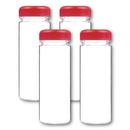 국산 트라이탄 물병 무지 마이보틀, 레드, 500ml, 4개