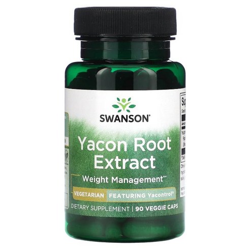 스완슨 야콘 뿌리 추출물 채소 캡 90개 Swanson Yacon Root Extract 90 식물성 베지캡슐