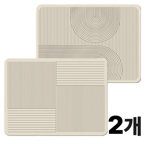 모렌디 흡수좋은 규조토 식기 매트, 혼합(사각+타원), 1개