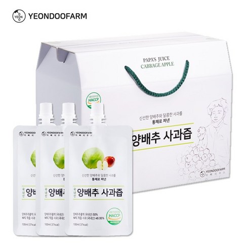 연두팜 양배추 사과즙 40p, 4000ml, 1개