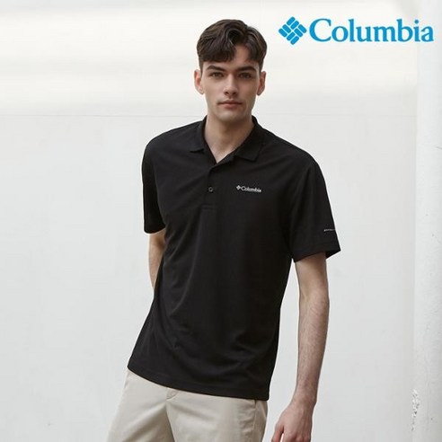 컬럼비아 남성 옴니위크 반팔 카라 티셔츠 블랙 C22 YMD601