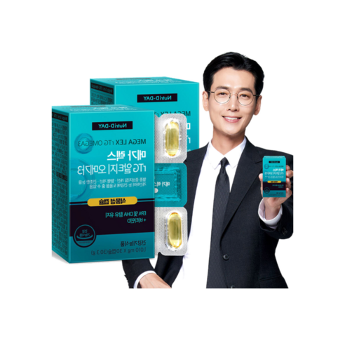뉴트리디데이 메가렉스 rTG알티지 오메가3 30캡슐 1+1박스 임산부 식물성알티지 초임계 오메가3, 01_rTG 알티지 오메가3 식물성 1+1박스, 30개, 2개