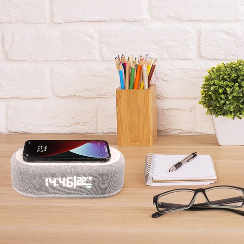 편리함, 스타일, 기능성을 완벽하게 조화시킨 시계 무드등 무선 충전기 3in1