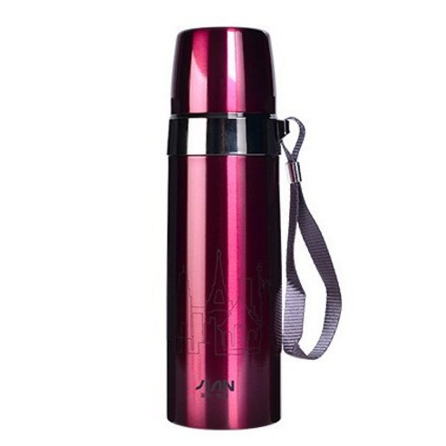 부광 500ml 스테인리스강 보온 컵 탄두형 남성 여성 휴대용 패션 물컵 대용량 인쇄 가능, 빨강, 700ML