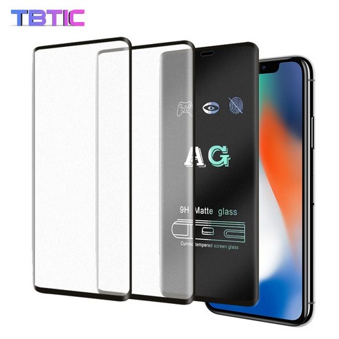 3PCS TBTIC 무광택 강화 유리 화면 보호기iPhone 12ProMax Mini 7P/8Plus 6/6s X/Xs 7/8/SE2020 XR/11Pro, 매트