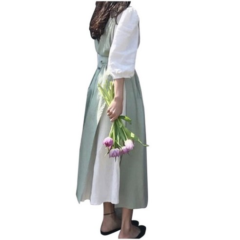 섬세한 감각을 담은 지엔 원피스 앞치마: 마카롱 민트, 일상에 스며드는 아름다움 장금이앞치마