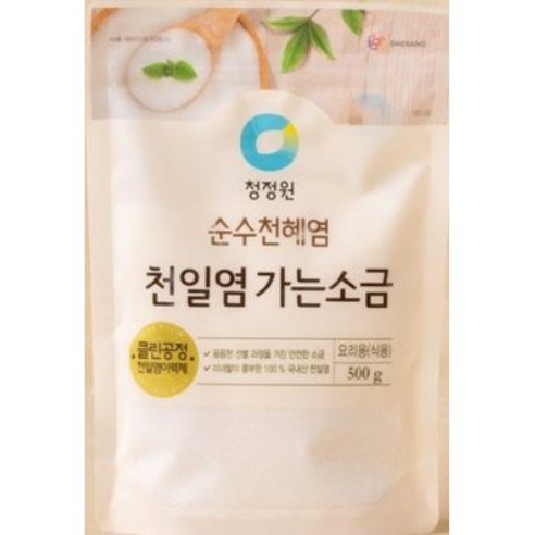 청정원 천일염 가는소금, 500g, 3개  Best 5