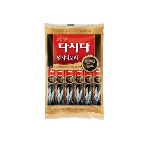 CJ제일제당 다시다 프리미엄골드 멸치디포리 고향의맛 마법의가루 깊고 진한 국물맛 60g, 1개