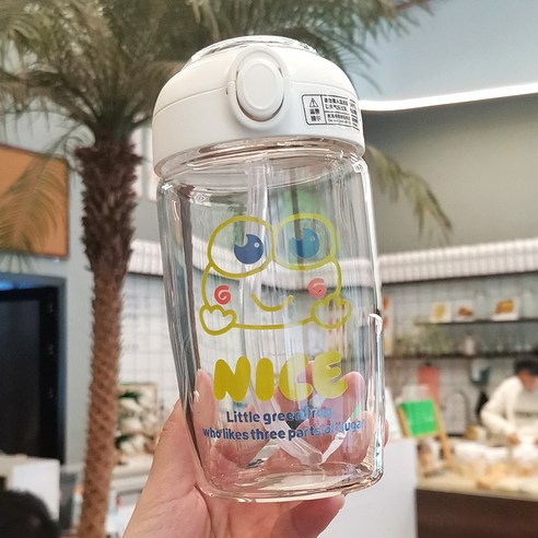DFMEI 물 컵 여성용 대용량 큰 배 배꼽 특대 주전자 병 휴대용 여름 밀짚 컵 컵, DFMEI 하얀색, 350ml