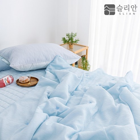 슬리안 먼지없는 여름 냉감 스노우리플 모달 쿨 차렵이불