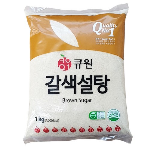 큐원 갈색설탕, 1kg, 5개