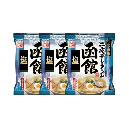 후지와라 홋카이도 하코다테 소금라면(건면) x 3개, 3개