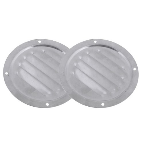 2PC 304 스테인레스 스틸 라운드 루버 보트 환기-103mm 4", 설명, 실버