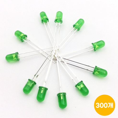아두이노 LED 5파이 초록색 (100개), 3개