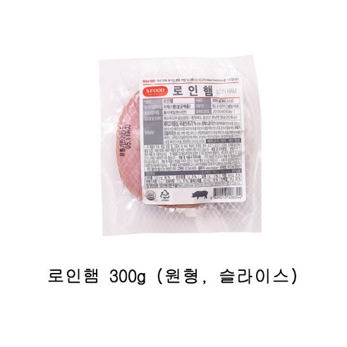 에쓰푸드 로인햄 300g 슬라이스햄 / 샌드위치, 1개