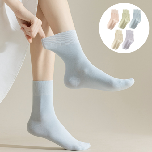 여름날의 산뜻함을 더하는 라이즈웰 여성 면양말: 컬러믹스 5켤레의 매력 61sec