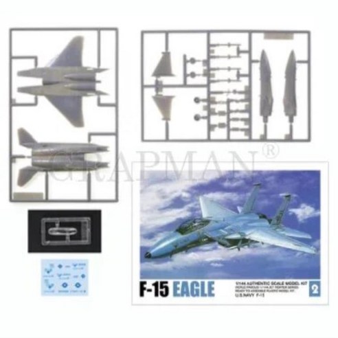 전투기모형 1/144 조립 전투기 모델 미국 F14 Tomcat F15 독수리 F-4E 팬텀 플라스틱 군용 항공기 미니어처 컬렉션, [07] 05 F15C