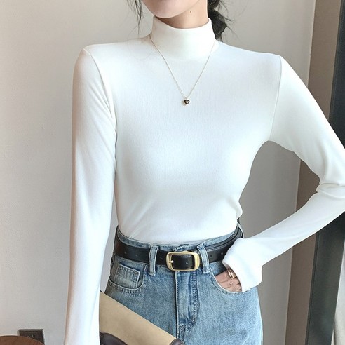 편안함과 스타일의 완벽한 조화, 어제보다 예쁜 기모 반목 티셔츠