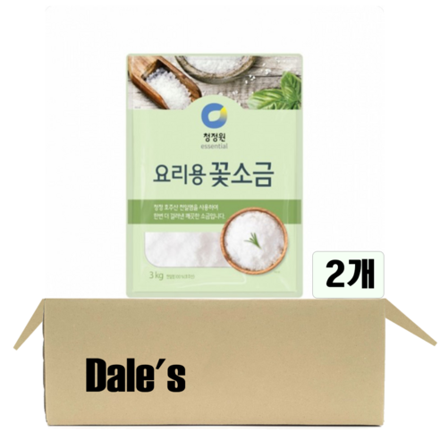 데일즈기획 청정원 요리용 꽃소금, 3kg, 2개