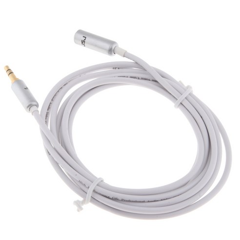 AUX 입력용 금도금 접점이 있는 3.5mm 잭 케이블/연장 케이블, 설명, 2 미터, 설명