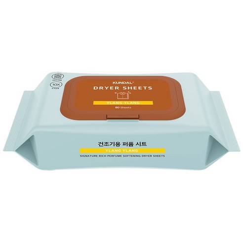 쿤달 시그니처 10배 초고농축 리치 퍼퓸 드라이시트 섬유유연제 일랑일랑향 본품, 80개입, 1개