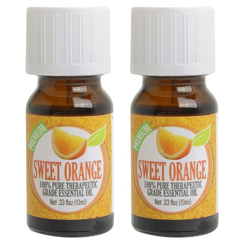 힐링솔루션 테라퓨틱 그레이드 에센셜 오일, 10ml, Sweet Orange, 2개