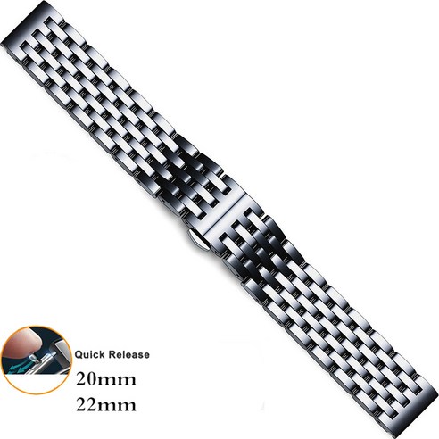 삼성 갤럭시 와치 4 클래식 46mm 42mm 스트랩 Galaxy Watch 4 44mm 40mm 럭셔리 스테인레스 스틸 손목 밴드 20mm 22mm 퀵 릴리스 시계줄, #2