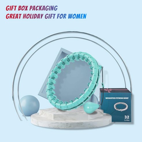 HUMZGHG 성인 체중 감량을 위한 스마트 웨이트 핏 후프 정품보장, Turquoise