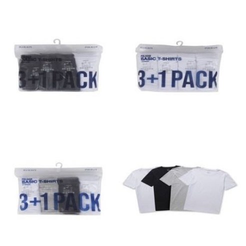 폴햄 폴햄 반팔 무지 3PACK +1 티셔츠 면티셔츠