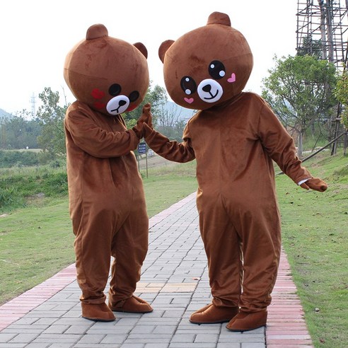 곰인형탈 의상 맞춤형 전단지 행사 길거리 코스프레