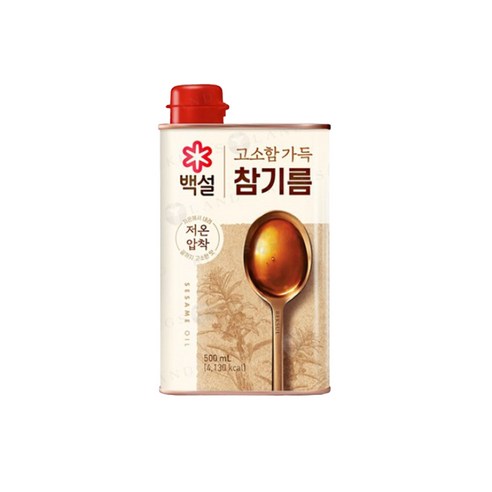 백설 진한 참기름, 500ml, 2개