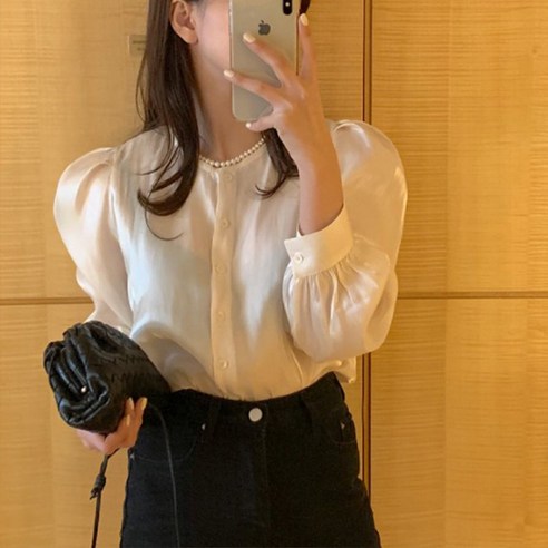 노카라 실키 블라우스: 랜덤플레이 핑크블라우스 노카라 실키 블라우스: 랜덤플레이 핑크블라우스