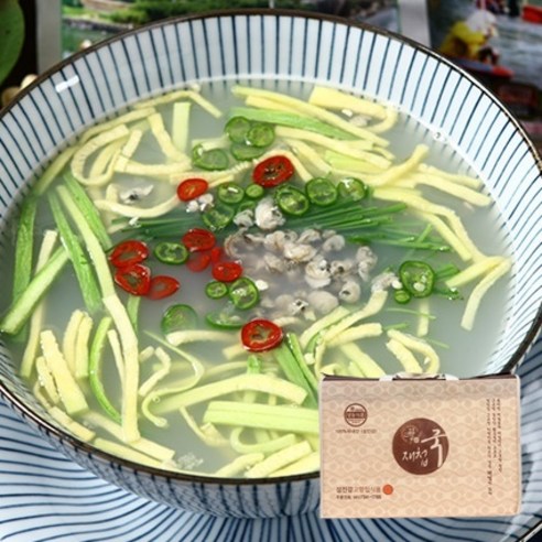 동소마켓 담백하고 시원한 국물 섬진강 재첩국 500g 숙취 해장국 하동 특산품, 5팩(부직포가방추가), 1개