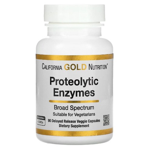 CGN 캘리포니아골드뉴트리션 Proteolytic Enzymes 효소 90베지캡슐, 1개, 90개