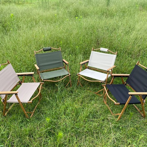 원목 포근한 감성 접이식 캠핑 의자 낚시 피크닉 야외 휴대용 우드 체어, 우드체어_블랙