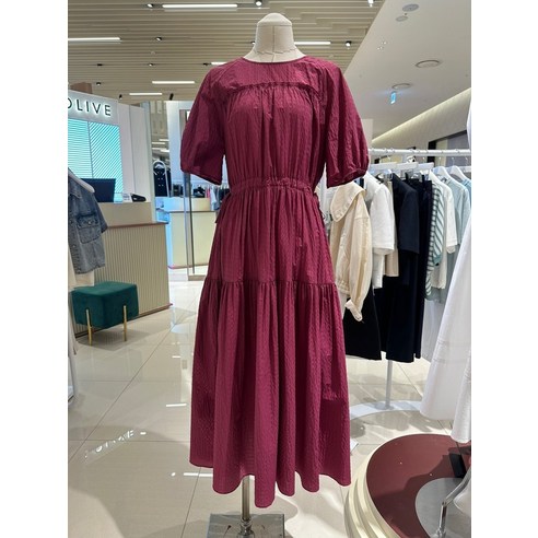 노카라 시어커서 롱 원피스 OW3MCO539DT