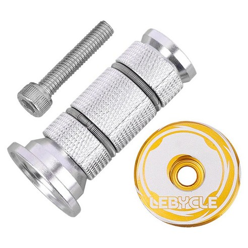 자전거 스템 헤드셋 알루미늄 합금 포크 익스팬더 탑 커버 볼트 1인치(24.5mm)/1.25인치(28.6mm), 연장 골드, 28mm 40mm, 알류미늄