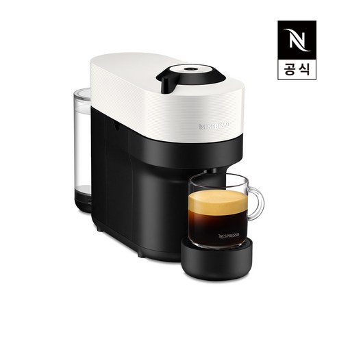 네스프레소 버츄오 팝 GCV2 에스프레소 캡슐커피머신 4종 택1 (화이트/블랙/블루/레드), 코코넛 화이트