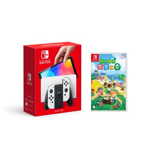 꿈결 같은 휴식과 무한한 상상의 세계로: 닌텐도 스위치 OLED 화이트 에디션 & 모여봐요 동물의 숲 닌텐도스위치oled동물의숲