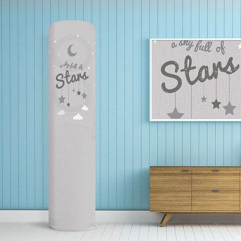 스탠드형 원형 타원 38x195 에어컨커버/무풍 덮개 덮개 에어 콘 휘센 스탠드 창문형 커버, 백프로 쿠팡 포니