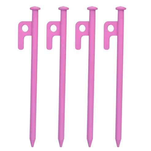 4pcs 캠핑 텐트 스테이크 30cm 천막 캐노피 텐트 못 비치 가든 그라운드 손톱, 스틸, 핑크