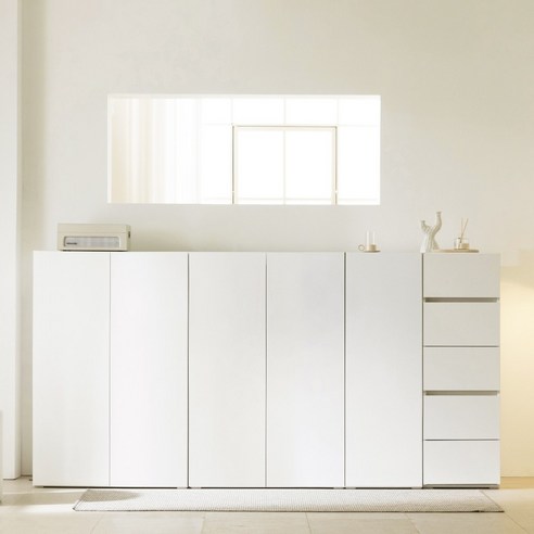 좁은 공간, 밝은 미소! 라자가구 밀크 E0 낮은 옷장 800으로 완성하는 효율적인 수납