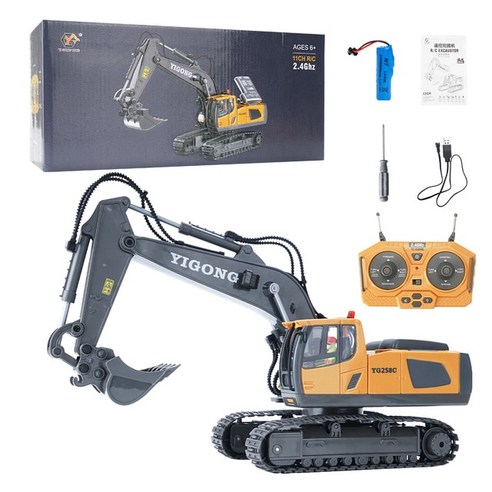 고성능 rc excavator rc카 굴삭기 포크레인 트럭 오토차 어린이 장난감 rc트럭 알씨카 리모컨 트레일러 무선조종오토차 rc포크레인 붕붕카 rc굴삭기 원격 전기 120 2., [03] RC Excavator