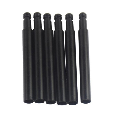 6Pcs 60mm 프레스타 밸브 익스텐더 확장 휠 프렌치 밸브 펌핑, 블랙, 알루미늄 합금