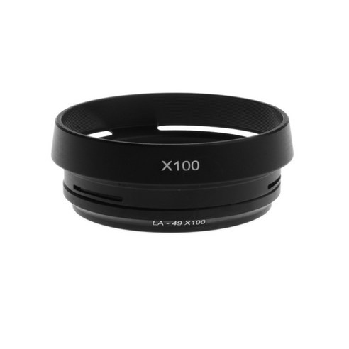 후지 파인픽스 X100 X100S X100T X70 DSLR 카메라용 어댑터 링이 있는 베요넷 마운트 렌즈 후드 LA49X100, 설명, 블랙, 설명