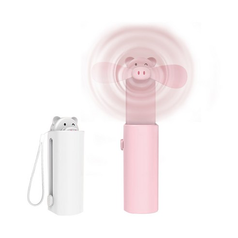 SUMWE 미니 무선 휴대용 USB 충전식 저소음 핸디 손 신축성을 선풍기, Pink